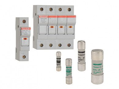 IEC cylindrical fuses and fusegear Mersen